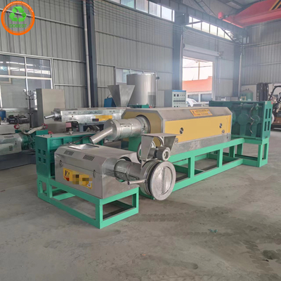 quality Triple Screw Design Waste PP PE HDPE LDPE Film Plastik Daur Ulang Pellets Mesin Membuat factory